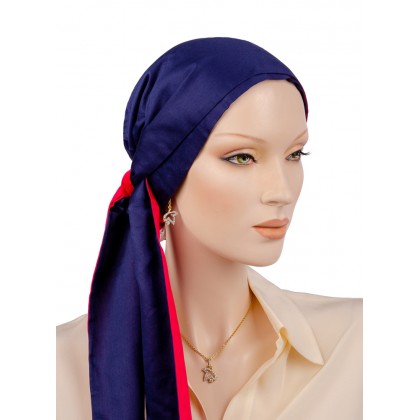 Only Me cotton chemo scarves red cherry and navy blue color for women with Cancer