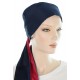 Only Me cotton chemo scarves red cherry and navy blue color for women with Cancer