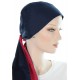 Only Me cotton chemo scarves red cherry and navy blue color for women with Cancer
