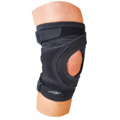 Donjoy Tru-Pull Lite attelle genou pour rotule légère et discrête en noir