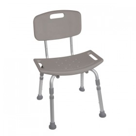 Bath Chair for Shower or Bathtub with Back - Aluminum Basic
