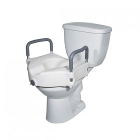 Elevated - Raised Toilet Seat 5" with Removable Padded Arms