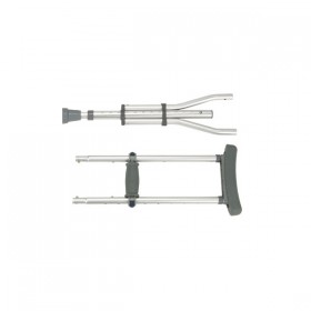 Crutches Knock Down and Compact Universal - Light Aluminum