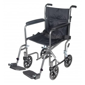 Lightweight Steel Low Price Transport Chair with Swing away Footrests