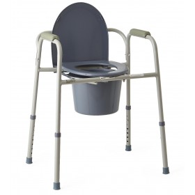 Economy Commode Chair 3 in 1 Steel Lid For Bedroom or Toilet