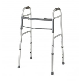 Folding Mobility Walker Two-Button Adult 32" to 39"