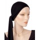 The flexible Bamboo chemo scarves in black color for women with Cancer