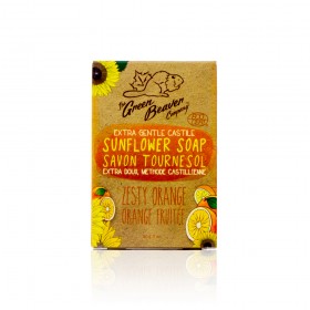 Castile Soap Bar with Organic Sunflower - Orange