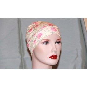 Hand Made Cotton Cancer Caps Red Flowers To Go