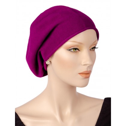 Cool and Trendy cotton hats for cancer patients in purple color for women with Cancer