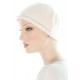 Cuty knitted cotton hats for cancer patients in white color for women with Cancer
