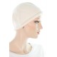 Cuty knitted cotton hats for cancer patients in white color for women with Cancer