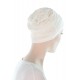 Elegant and Simple bamboo hats for cancer patients in cream color for women with Cancer