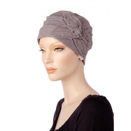 Hats for Cancer Patients The Compassionate with Cotton In Grey The Compassionate knitted cotton hats for cancer patients grey color for women with Cancer
