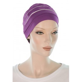 Two Times Bamboo Hats for Cancer Patients in Purple