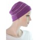 Two Times Bamboo hats for cancer patients in purple color for women with Cancer