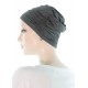 Elegant and Simple bamboo hats for chemo patients dark grey color for women with Cancer