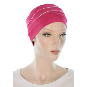 Two Times Bamboo Hats for Chemo Patients in Raspberry