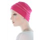 Two Times Bamboo hats for chemo patients in raspberry color for women with Cancer