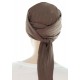 The flexible Bamboo head scarves for cancer patients mocha color for women with Cancer
