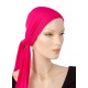 The flexible Bamboo head scarves for chemo raspberry color for women with Cancer