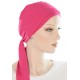 The flexible Bamboo head scarves for chemo raspberry color for women with Cancer