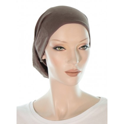 Bamboo Beanieband headwraps for cancer patients in mocha color for women with Cancer