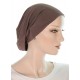 Bamboo Beanieband headwraps for cancer patients in mocha color for women with Cancer
