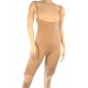 Liposuction garment with low back and above knee bodysuit design for liposuction or body lift