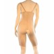 Liposuction garment with low back and above knee bodysuit design for liposuction or body lift