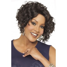 Megan-V Synthetic Hair African American Wigs Short Curly