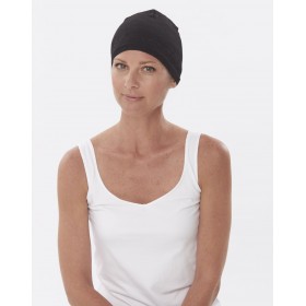 Cotton Beanie Cap for Cancer Chemo with Pink Ribbon 