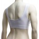 Post surgery bra made with cotton and Velcro straps to wear for recovery after breast enhancement