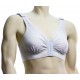 Post surgery bra made with cotton and Velcro straps to wear for recovery after breast enhancement
