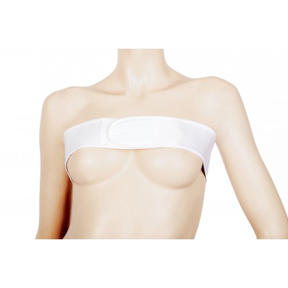 Post surgery compression band to wear as strap after breast augmentation to support breast implants