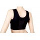 Post surgery compression bra with Velcro straps and large band after breast augmentation, reduction, lift