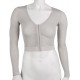 Post surgery compression top to wear as surgical garment for upper body plastic or cosmetic surgery