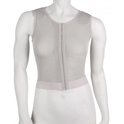 Post surgery garment sleeveless vest for recovery after breast reduction, augmentation, Mastopexy