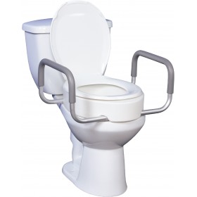 Toilet Seat Riser 3.5" With Removable Arms - Elongated seat 19. 25"L