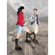 Sigvaris Merino compression socks outdoor in olive and charcoal colors