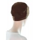 Stretchycap large head sleep cap for men or women in brown color