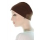 Stretchycap large head sleep cap for men or women in brown color