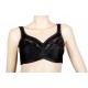 Comfort breast Cancer Bra with wide padded straps and embroidered lace cup