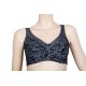 Mastectomy bra with extremely soft satin fabric and patterns to support breast forms