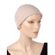 Cuty knitted cotton chemo hats in sand color for women with Cancer