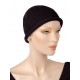 Cuty knitted cotton chemo caps in black color for women with Cancer