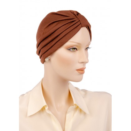 Turban cancer ComfortMix de couleur brune