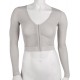 Post surgery compression top to wear as surgical garment for upper body plastic or cosmetic surgery