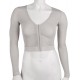 Post surgery compression top to wear as surgical garment for upper body plastic or cosmetic surgery